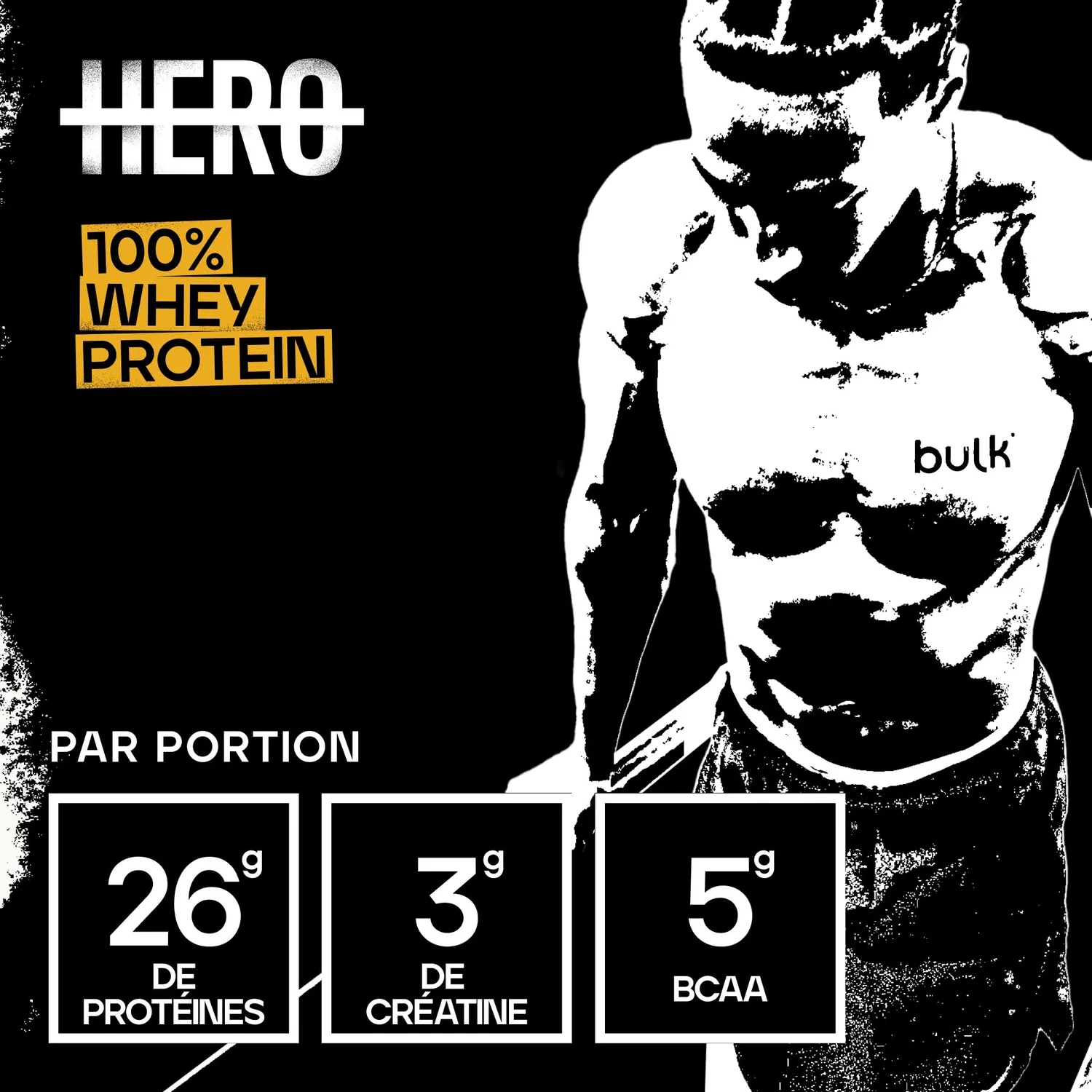 BULK Hero 100% Whey protéine poudre 910 g Double Chocolat créatine