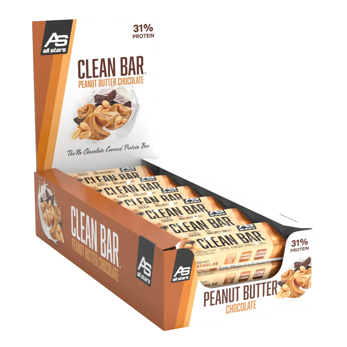 AllStars Clean Bar barre protéinée 1 x 45 g Peanut Butter Chocolate
