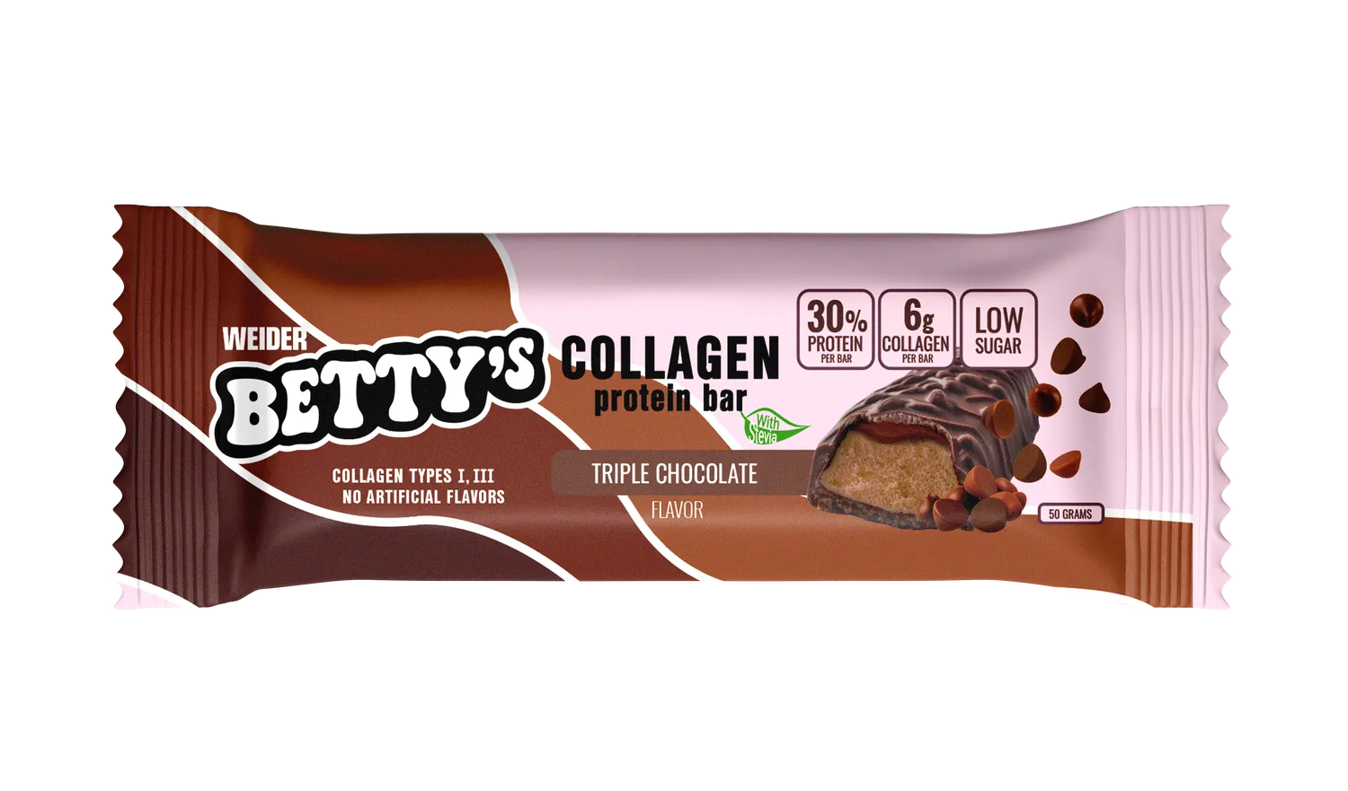 Weider Betty's Collagen Protein Bar Triple Chocolate collagène