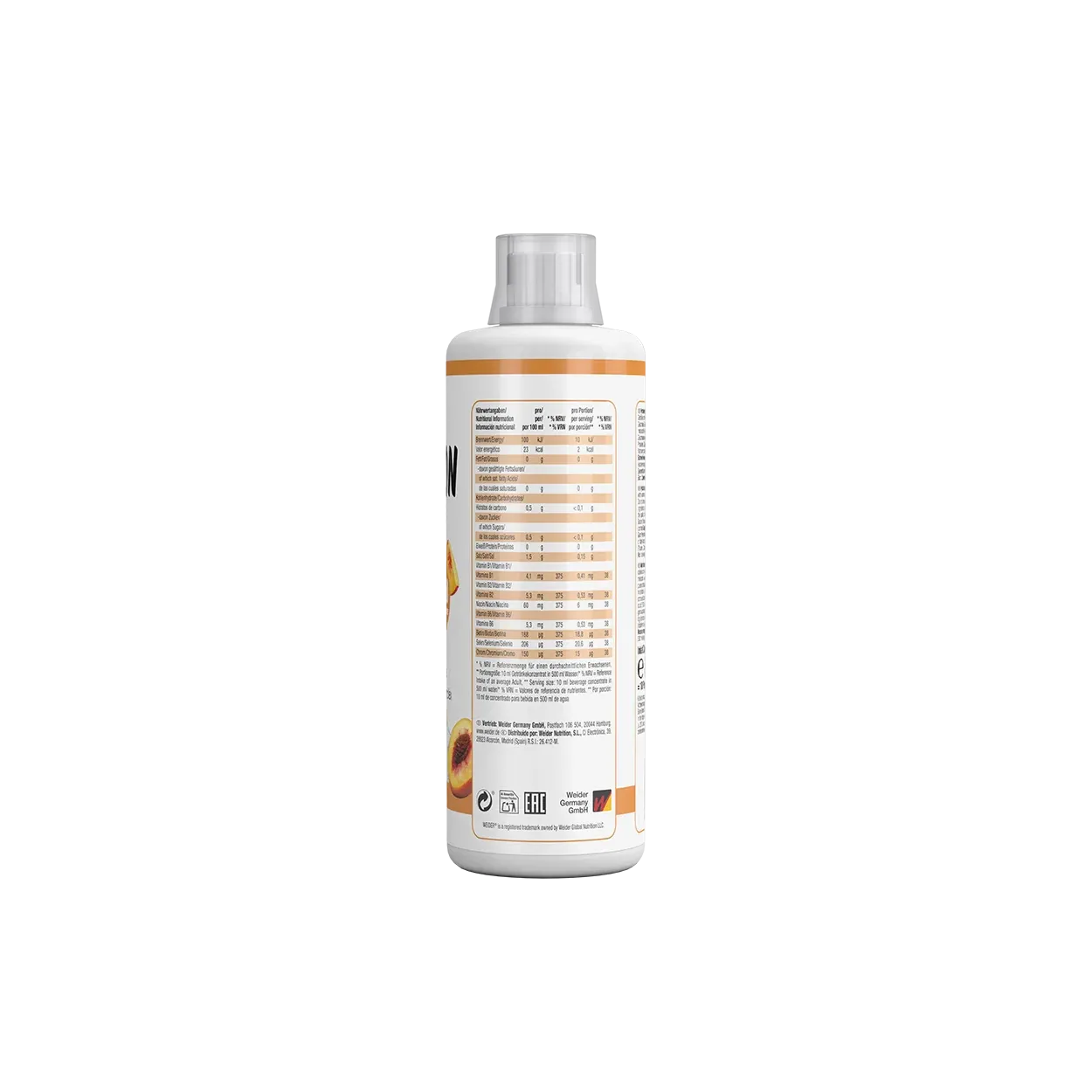 Weider Hydration Concentrate concentré boisson pêche-thé glacé 1 L sans sucre
