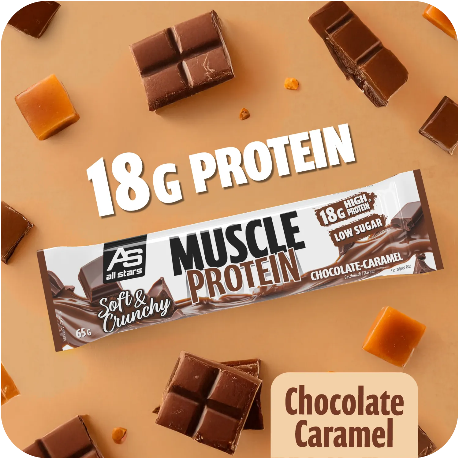 AllStars Muscle Protein Bar barre protéinée Chocolate Caramel 1 barre