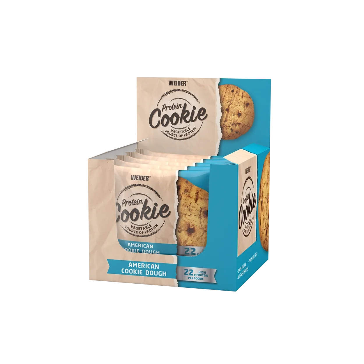 Weider Protein Cookie biscuit protéiné vegan American Cookie Dough