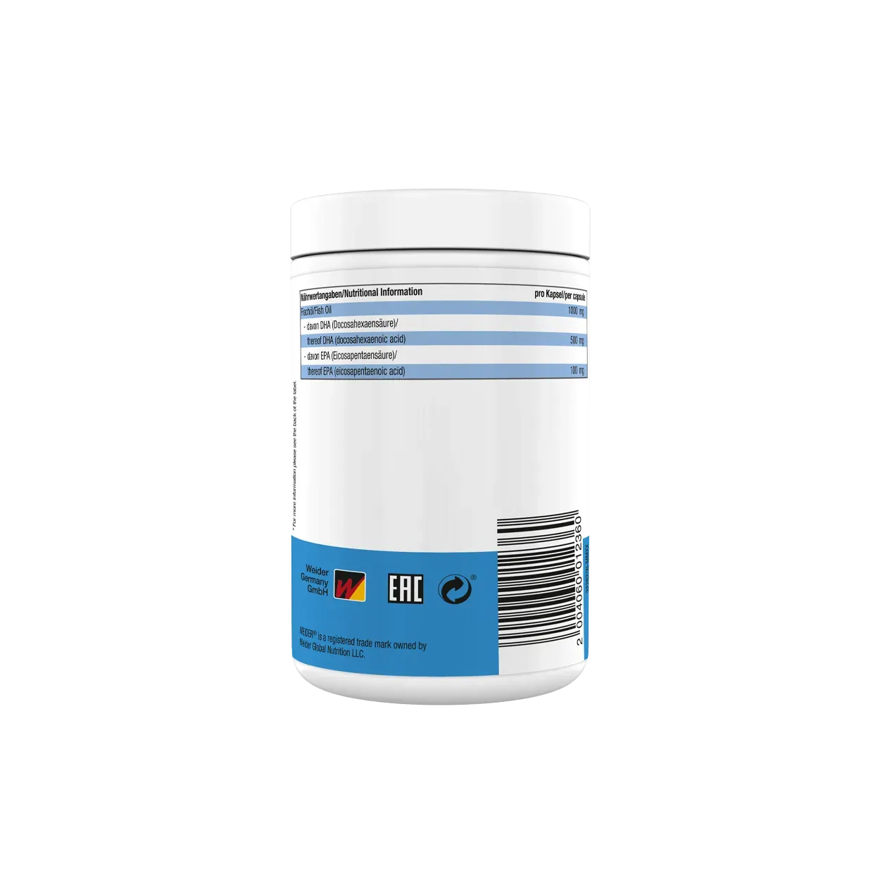 Weider Omega 3 Superior capsules 90 unités triglycérides