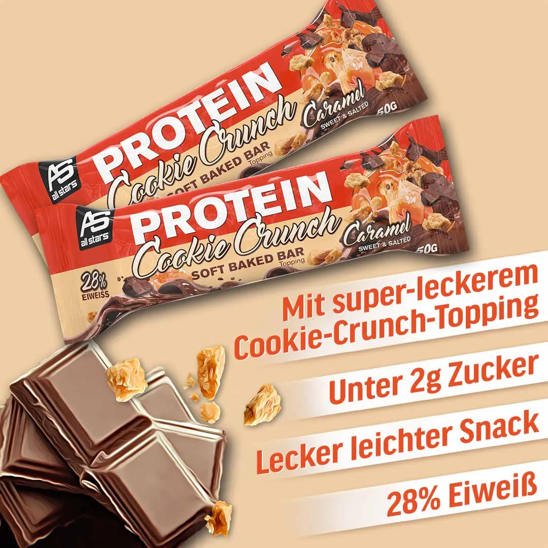 AllStars Protein Cookie Crunch Bar barre protéinée Brownie 18 pièces, peu sucrée