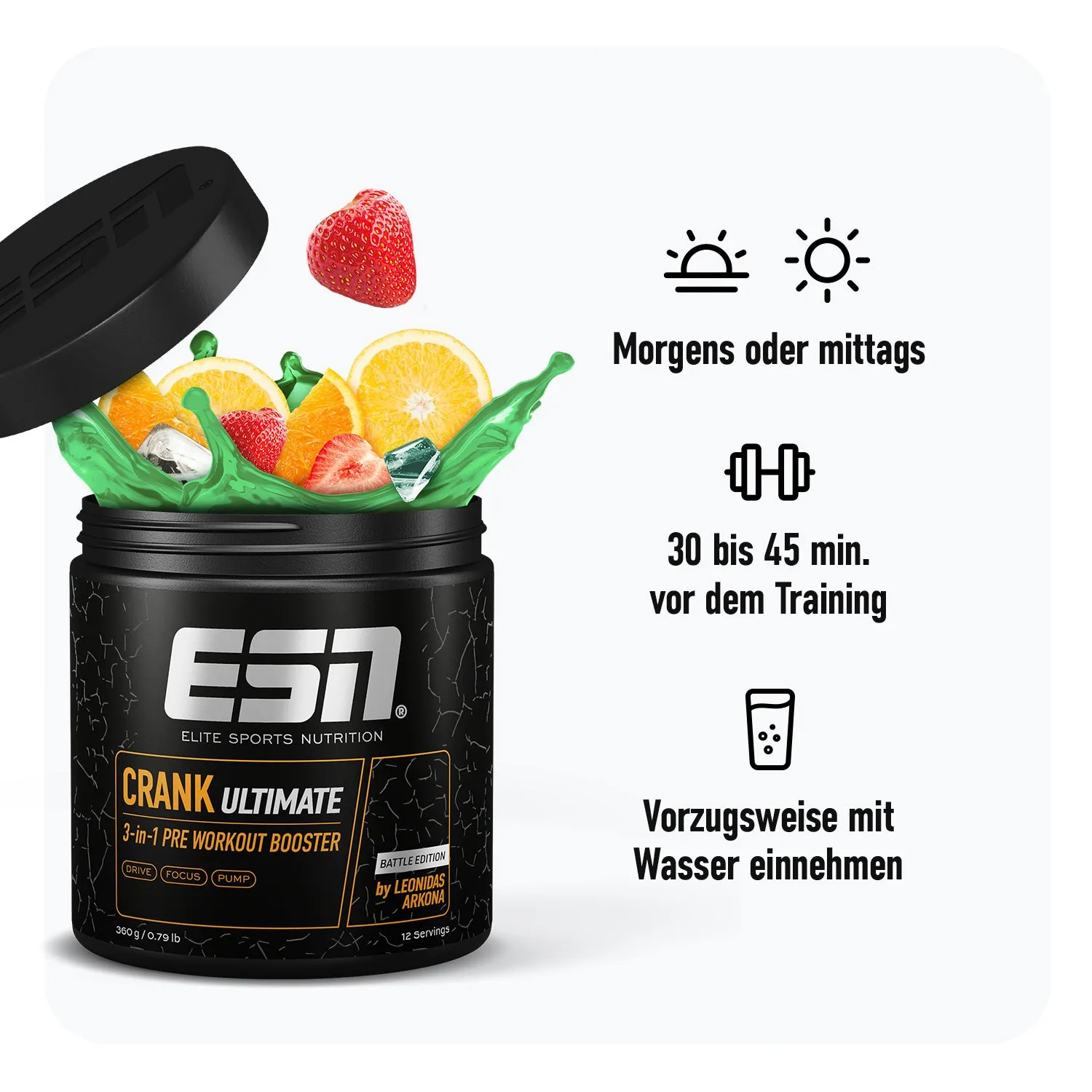 ESN Crank Ultimate booster pré-entraînement Berry Coconut 360 g