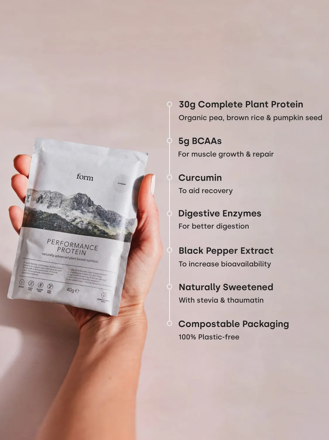 FORM NUTRITION Performance Protein protéine vegan sachet individuel 30 g
