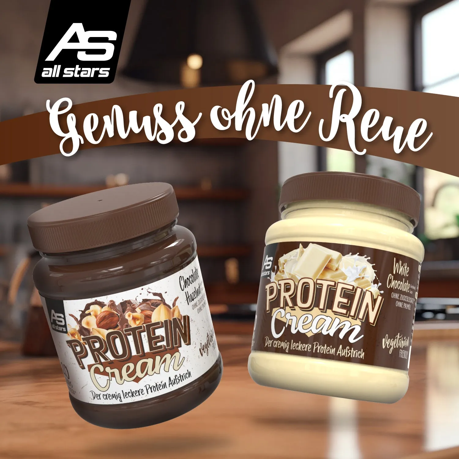 AllStars Protein Cream pâte à tartiner White-Chocolate sans huile de palme