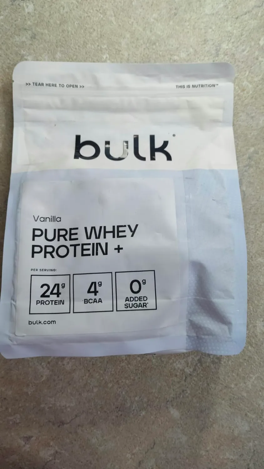 Bulk Pure Whey Protein+ whey vanille 900 g 24 g