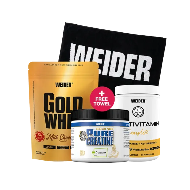 Weider Essential Bundle pack Gold Whey protéines