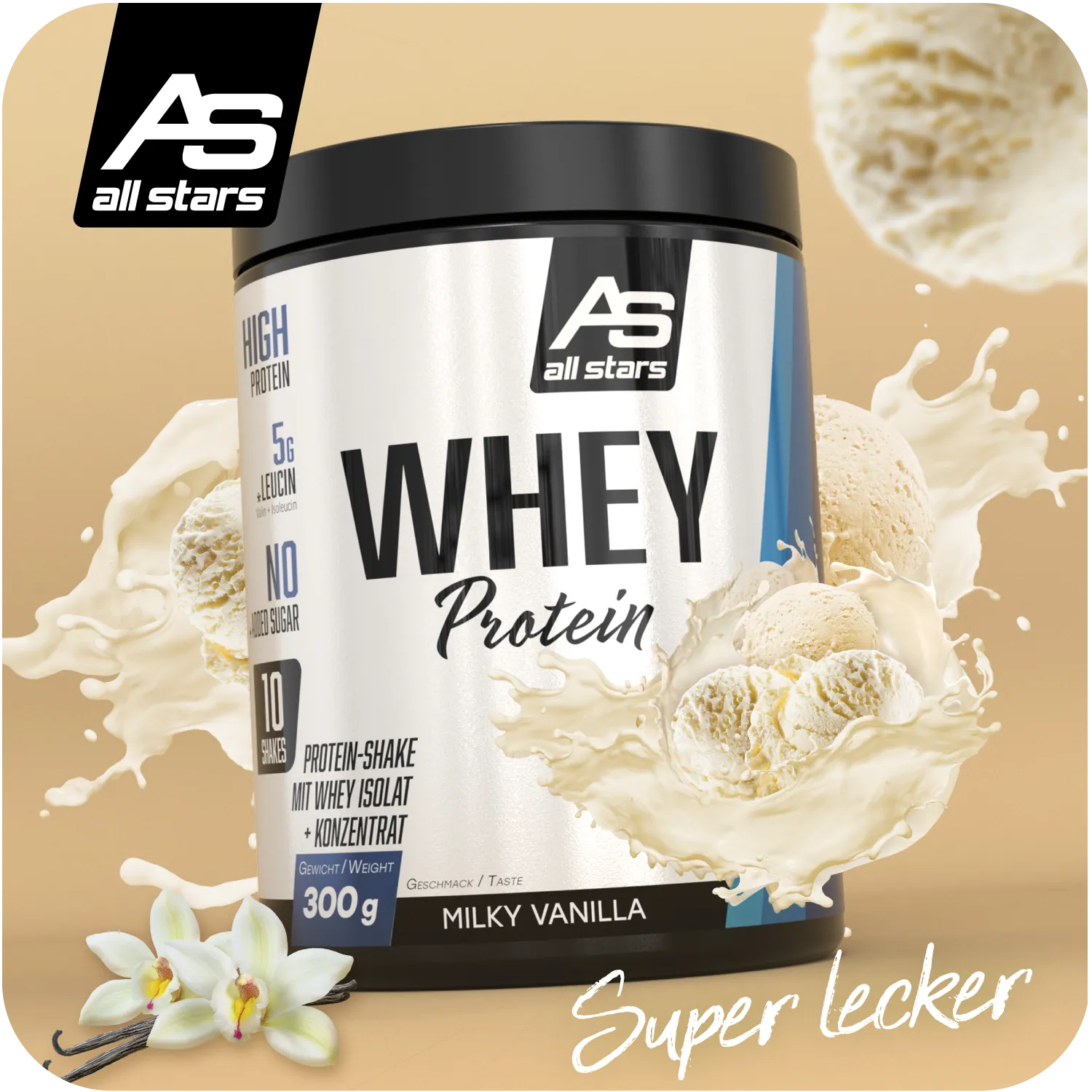 AllStars Whey Protein whey protéine 300 g Iced Matcha Latte
