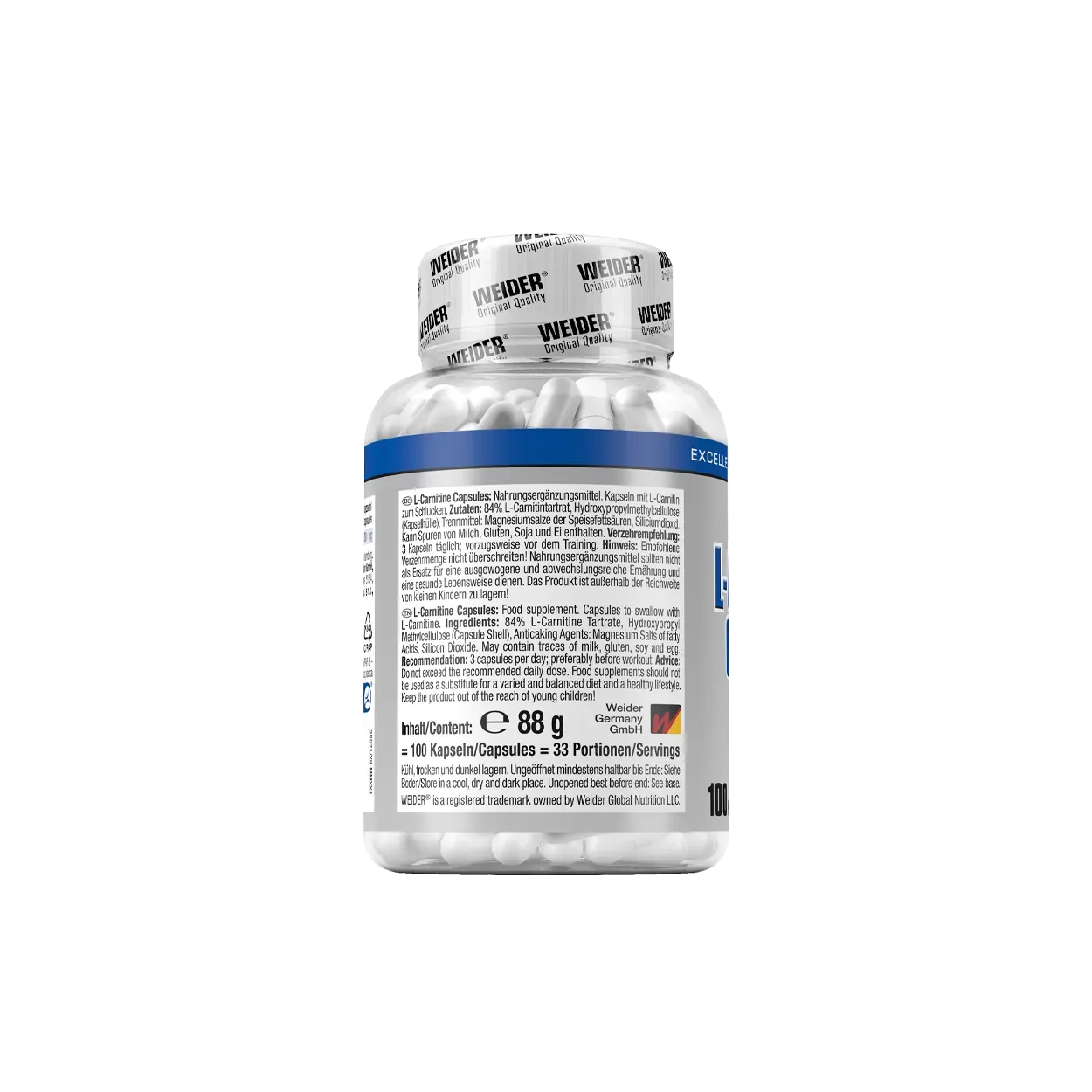 Weider L-Carnitine Capsules gélules 100 unités Carnipure