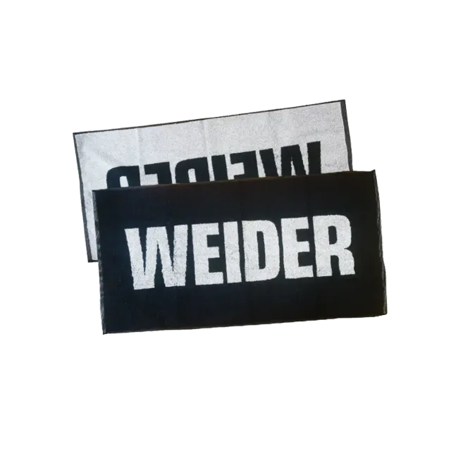 Weider serviette sport noir gris 50x100 cm éponge