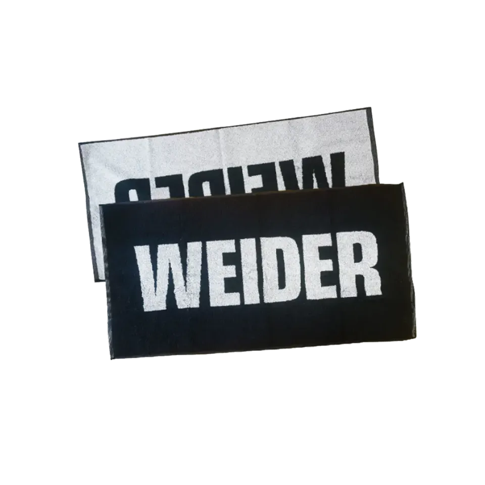 Weider serviette sport noir gris 50x100 cm éponge