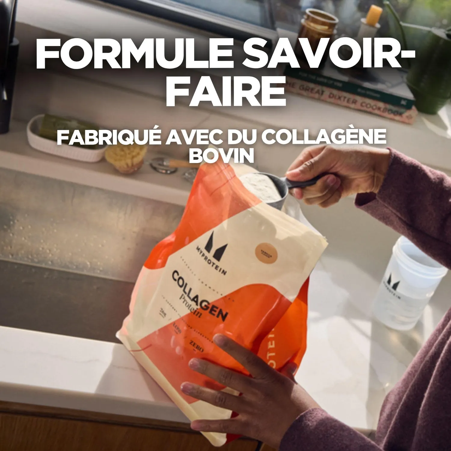 Myprotein Protéines de collagène poudre 1 kg fraise bovin hydrolysé