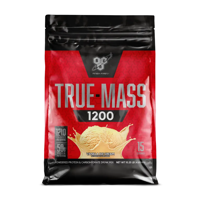 BSN True-Mass 1200 gainer chocolat 15 doses riche en protéines