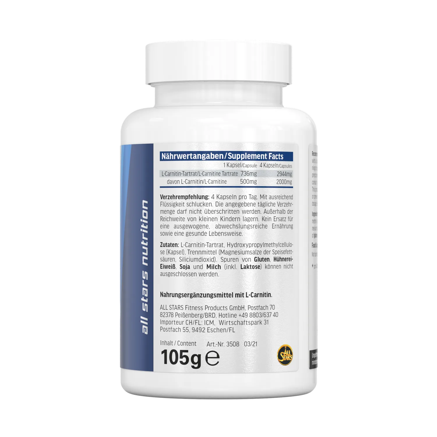 AllStars L-Carnitin gélules 120 vegan 500 mg