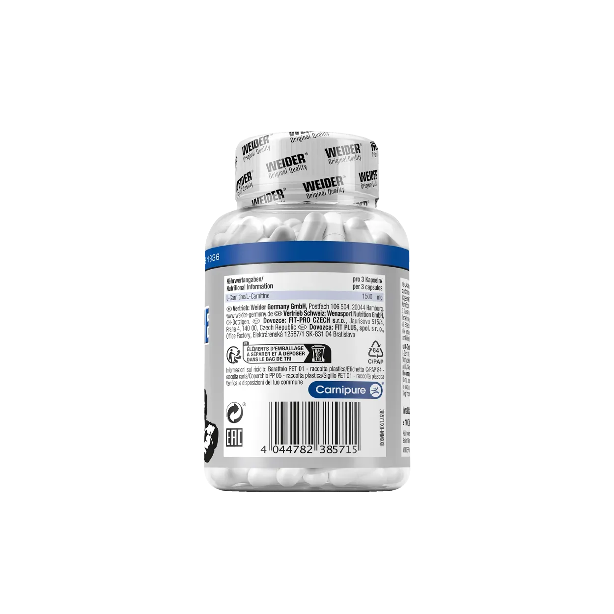 Weider L-Carnitine Capsules gélules 100 unités Carnipure