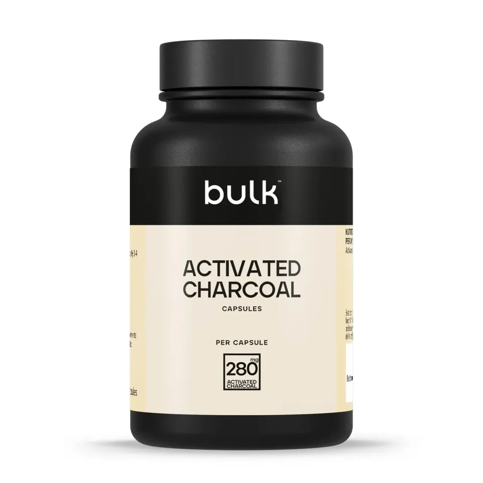 BULK Capsules de charbon actif 280 mg 60 gélules