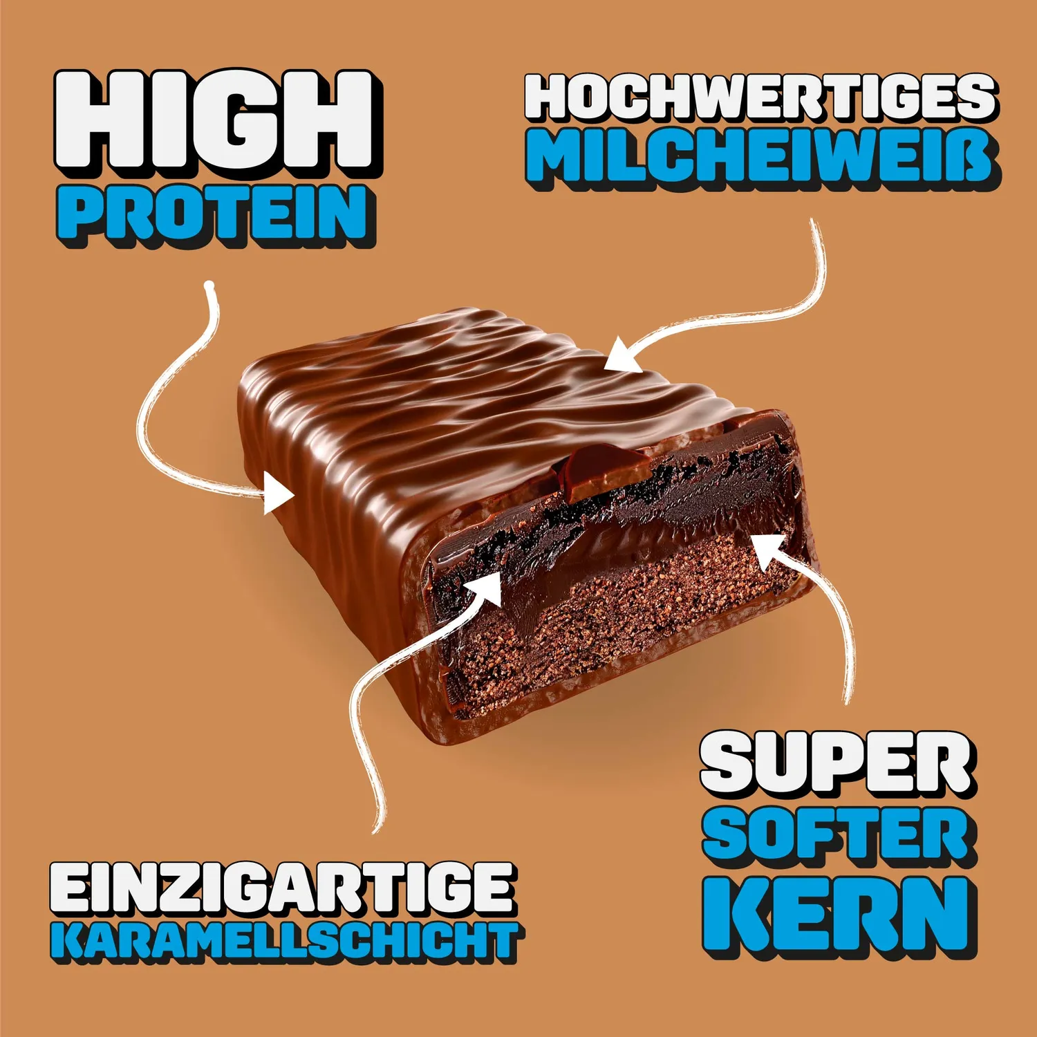 AllStars Protein Bar Soft & Fluffy barre protéinée Fudge Brownie 50 g moelleuse