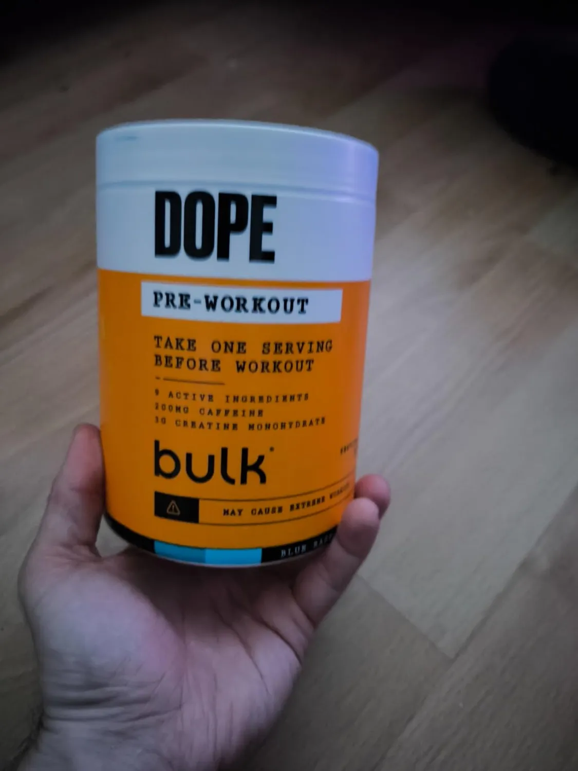 BULK Dope Pré-Workout poudre Framboise Bleu caféine créatine