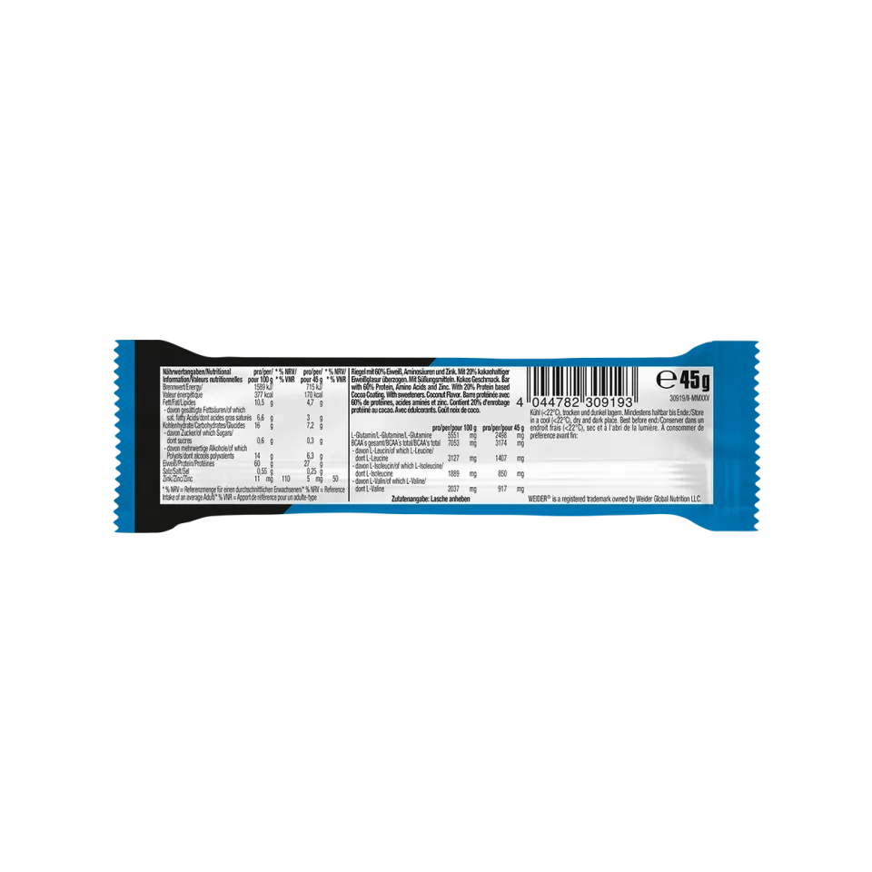 Weider 60% Protein Bar barre protéinée Salted Peanut Caramel
