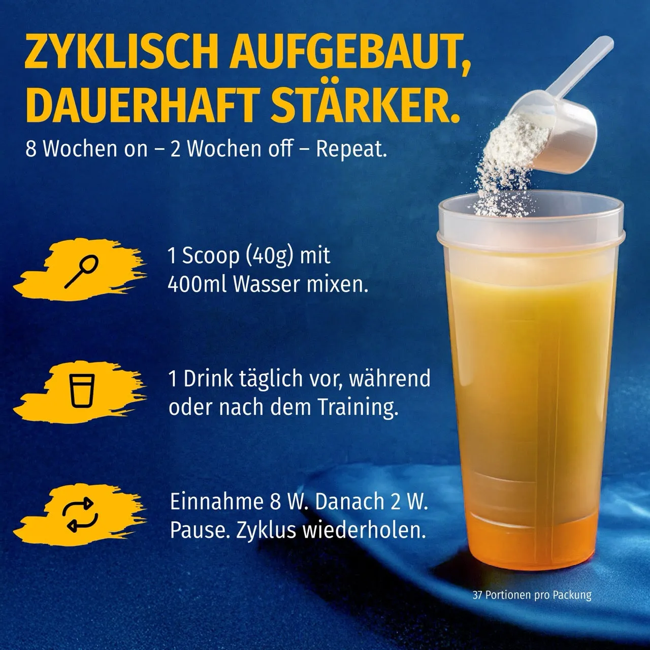 AllStars Zelltech Creatin Cell Volume Optimizer créatine 1500 g orange