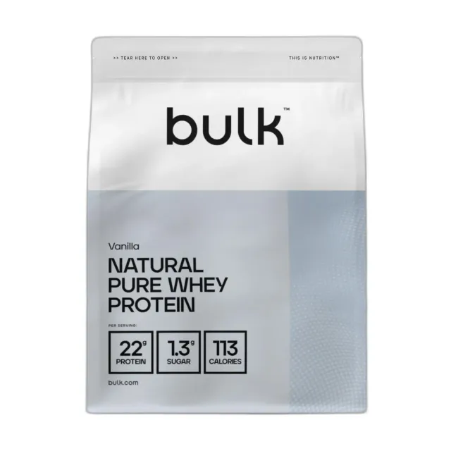 BULK Pure Whey protéine naturelle vanille 2,5 kg à la stévia