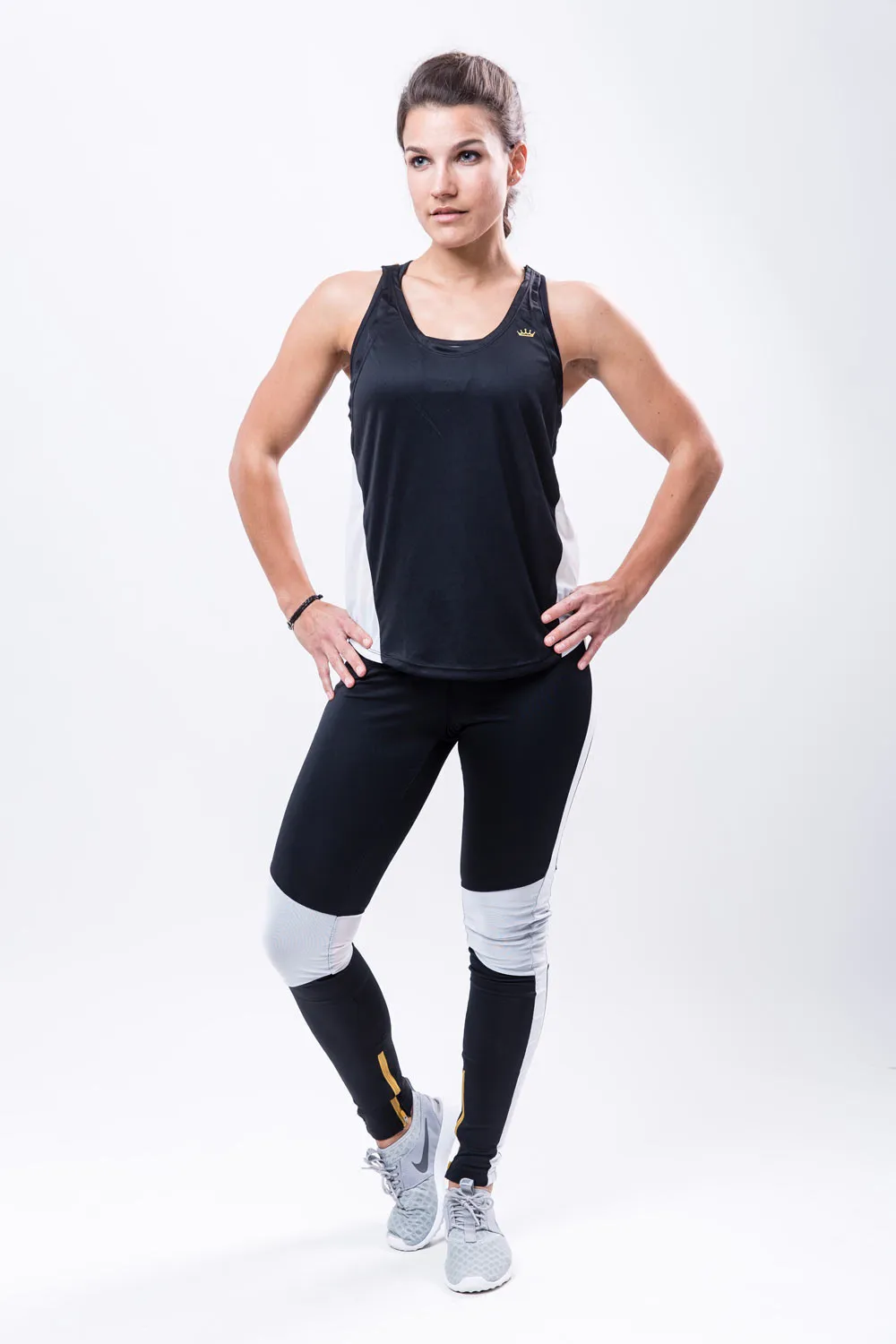 AllStars Squat Queen shirt menthe-blanc coupe féminine