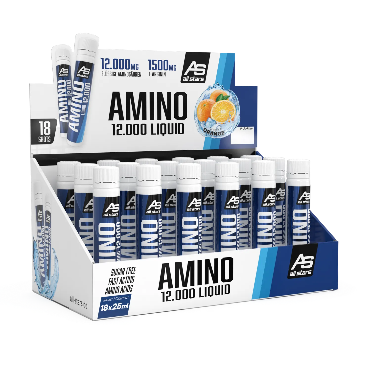 AllStars Amino 12.000 shot amino 18 x 25 ml orange