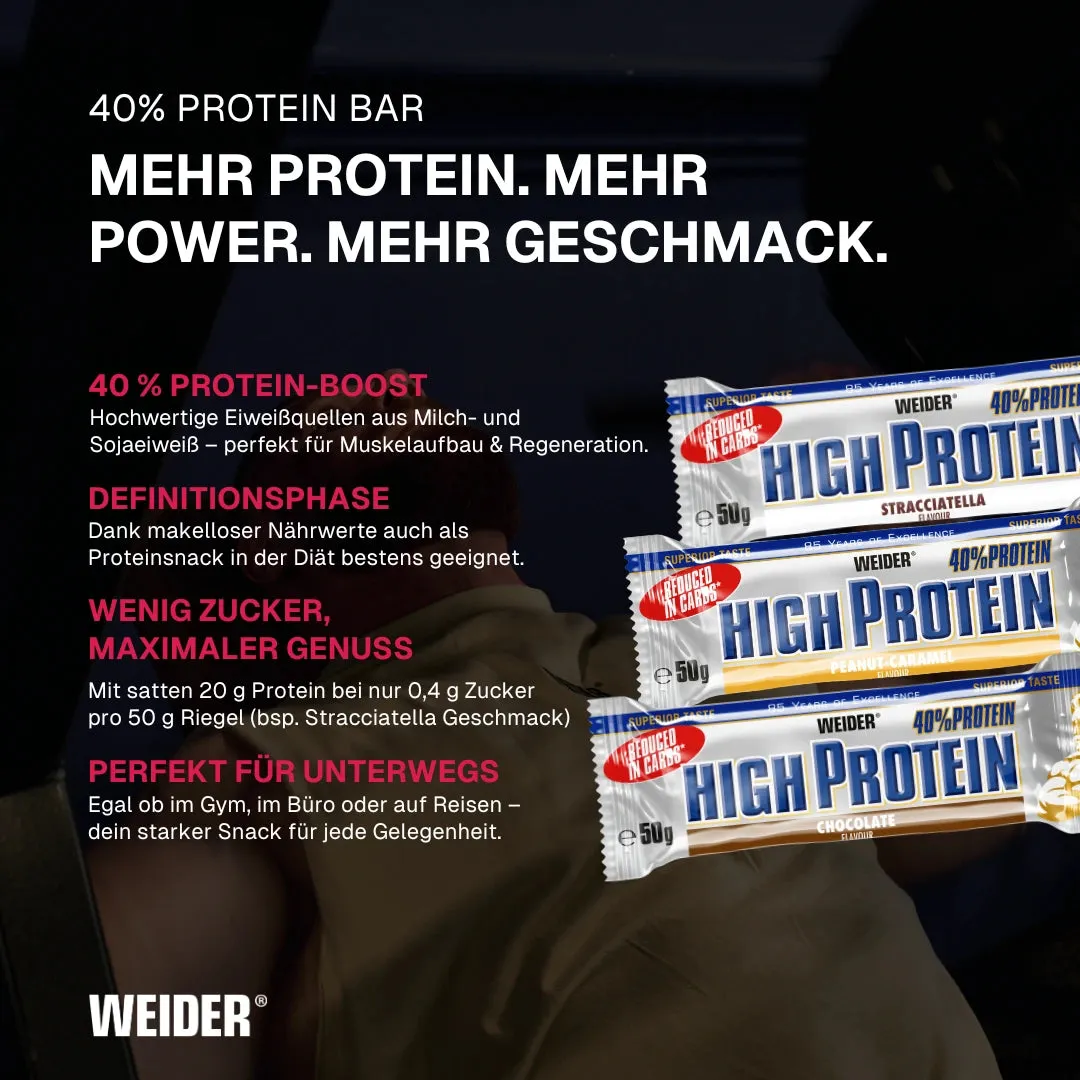 Weider 40% Protein Bar barre protéinée 50 g low carb