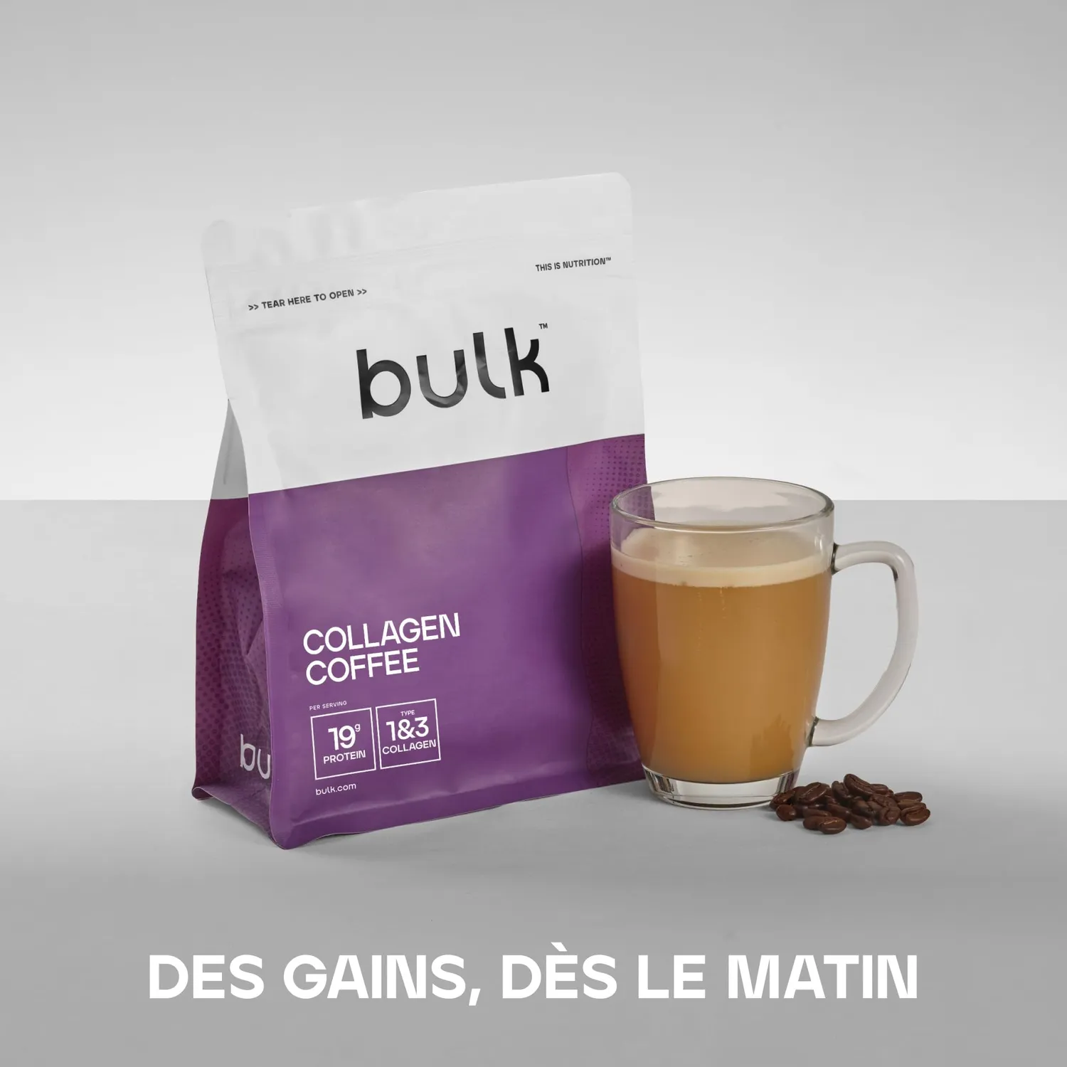 BULK Café au Collagène Latte glacé 500 g caféiné