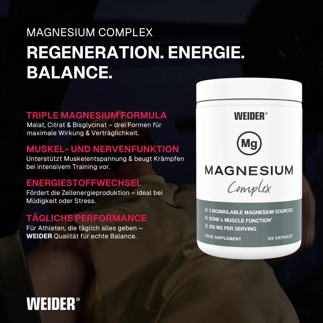 Weider Magnesium Complex gélules 120 unités végétales