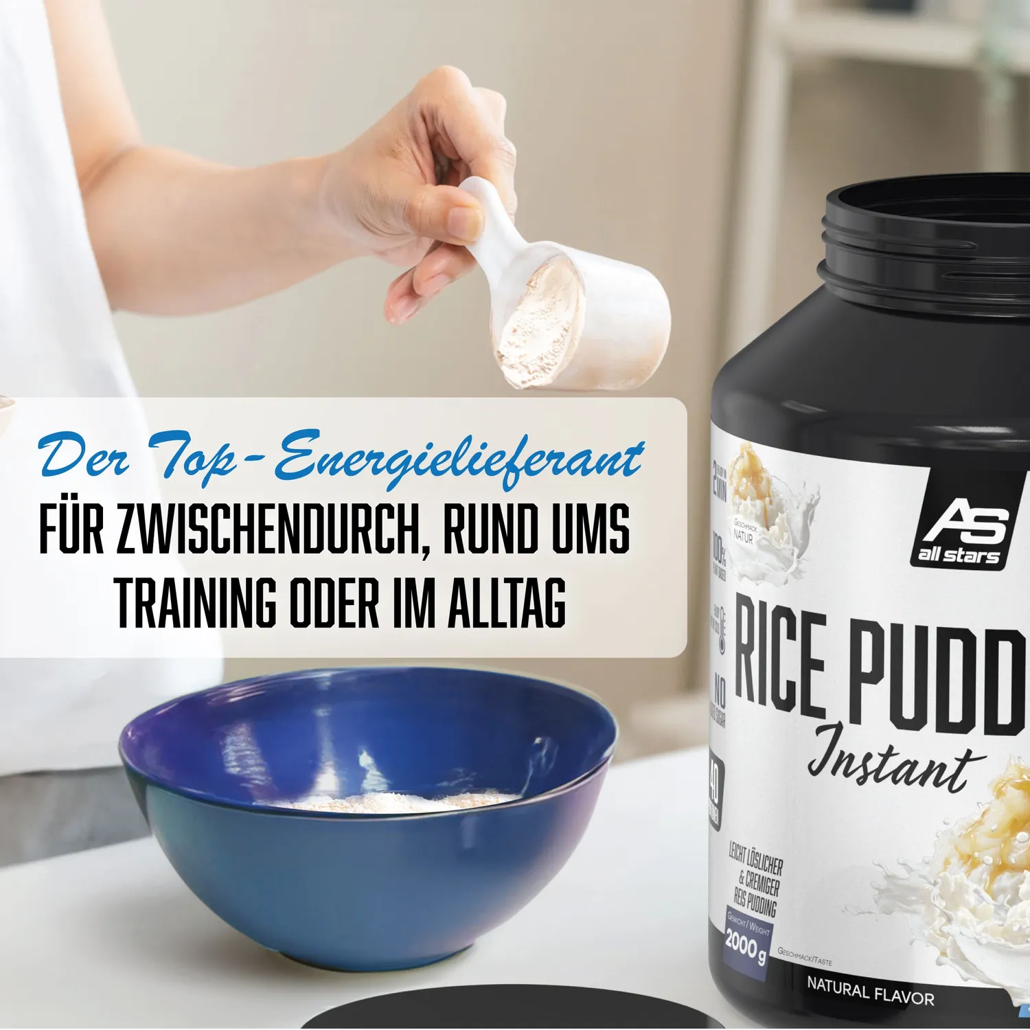 AllStars Rice Pudding poudre 400 g goût neutre