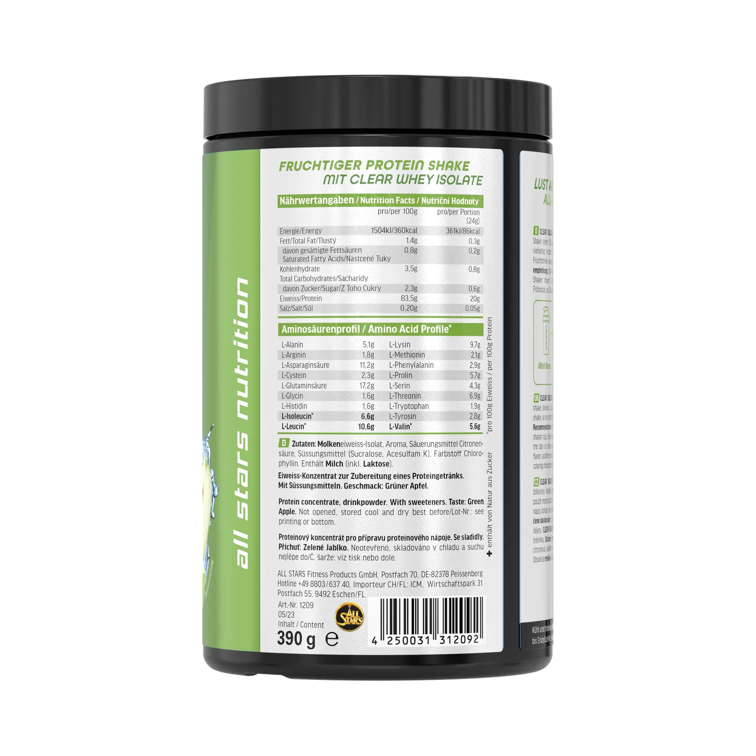 AllStars Clear Isolate Whey Protein boisson 300 g Watermelon