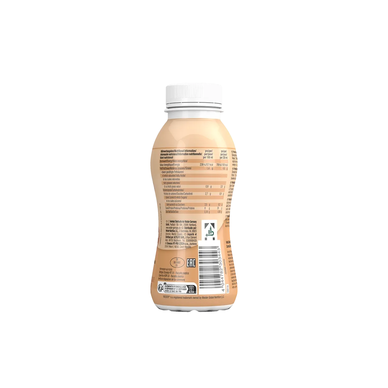 Weider Protein Shake boisson protéinée chocolat 330 ml sans lactose