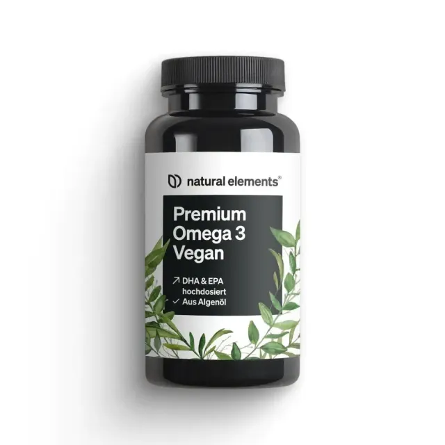 Natural Elements Premium Omega 3 Algenöl oméga-3 60 gélules, huile d’algues