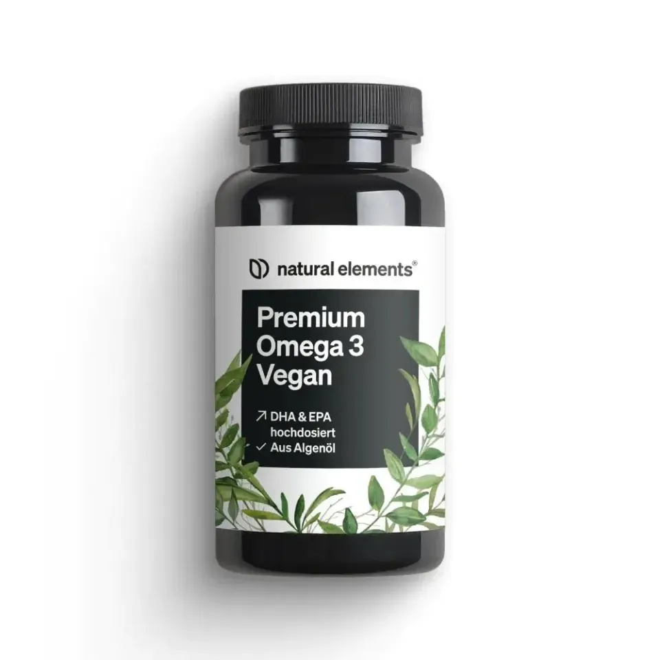Natural Elements Premium Omega 3 Algenöl oméga-3 60 gélules, huile d’algues