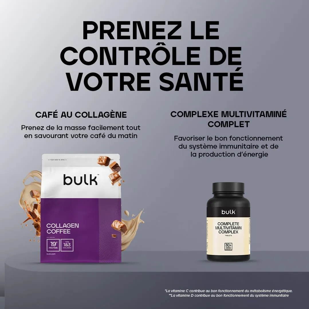 BULK Collagène et Vitamine C poudre orange 500 g collagène bovin