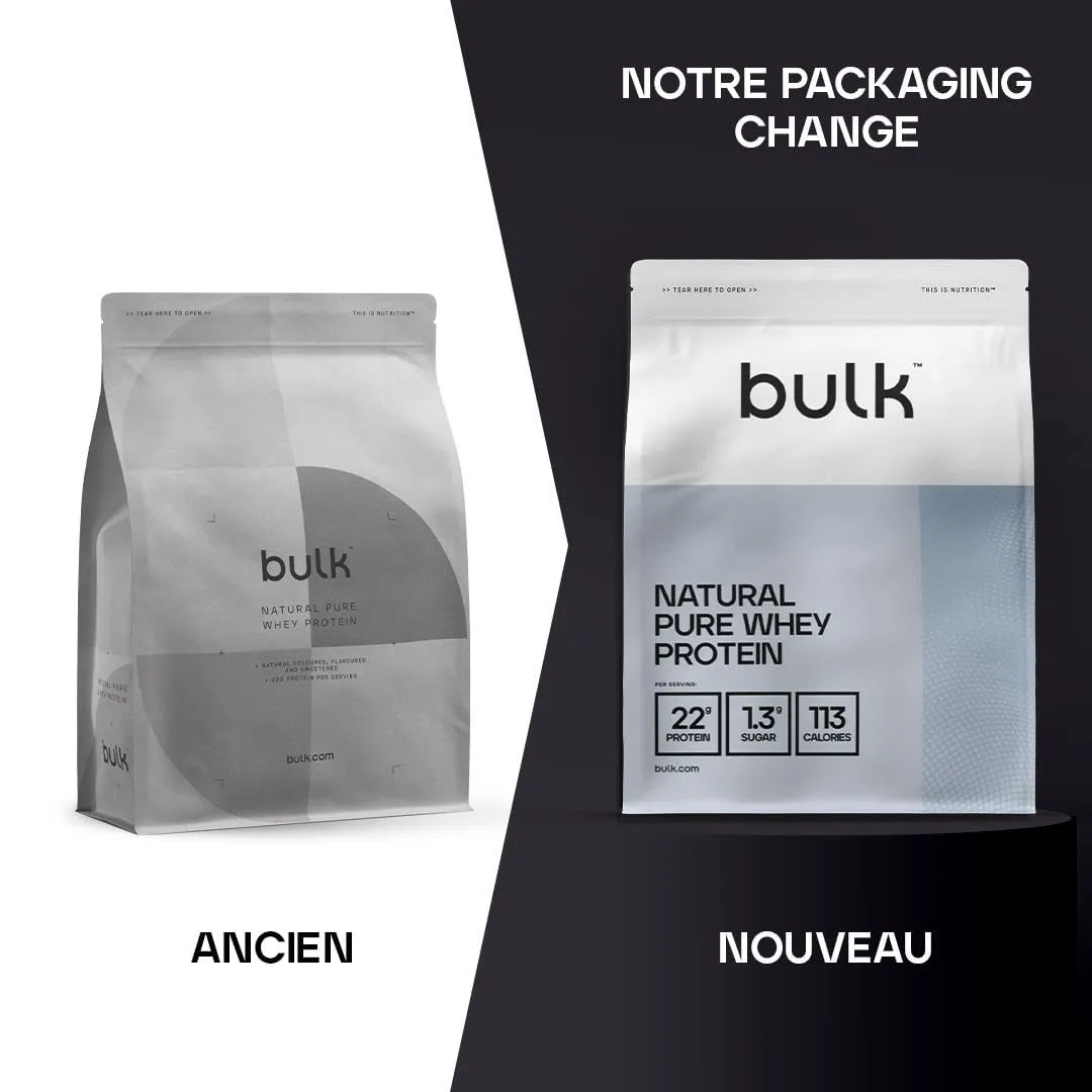 BULK Pure Whey protéine naturelle vanille 2,5 kg à la stévia