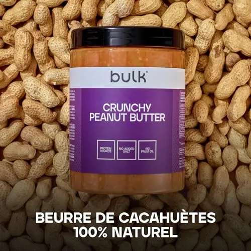 BULK Beurre de Cacahuète croustillant 1 kg 100 % cacahuètes