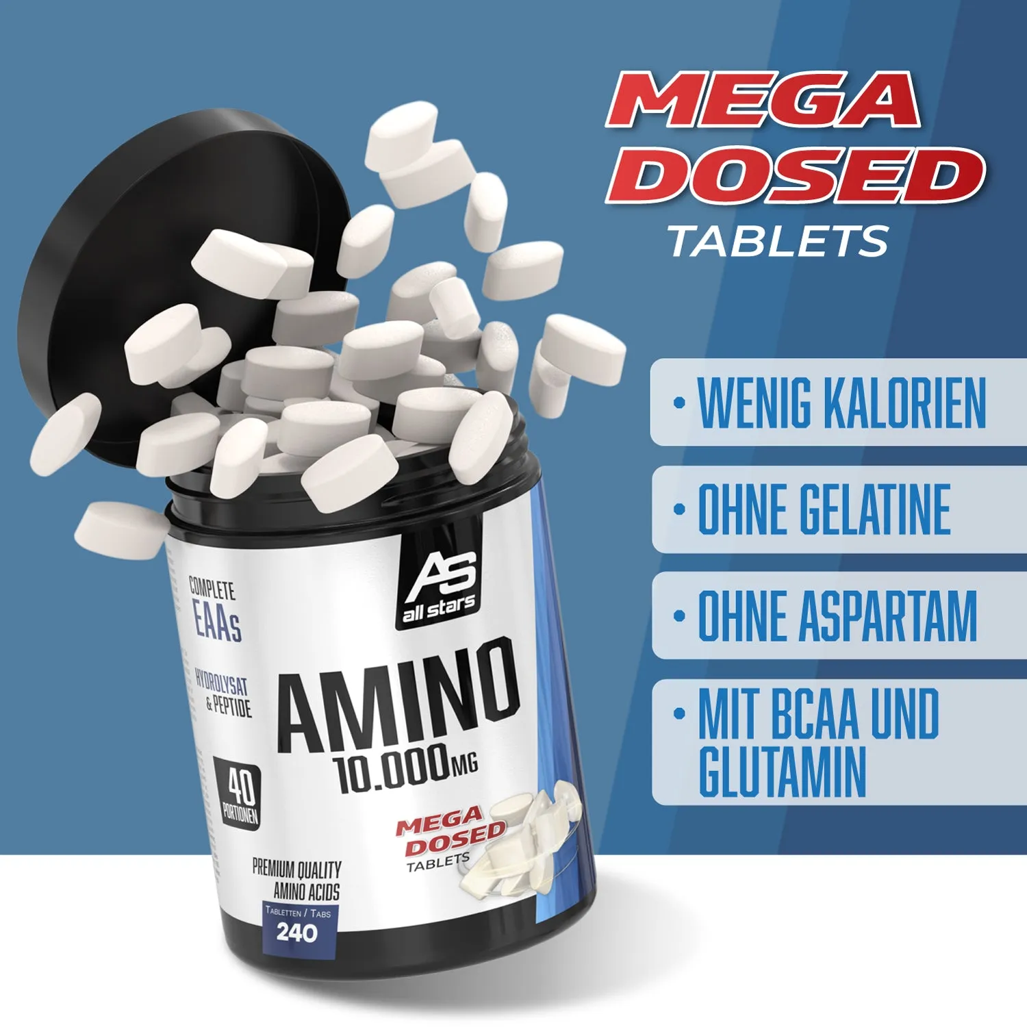 AllStars Amino 10.000 comprimés 240 unités acides aminés