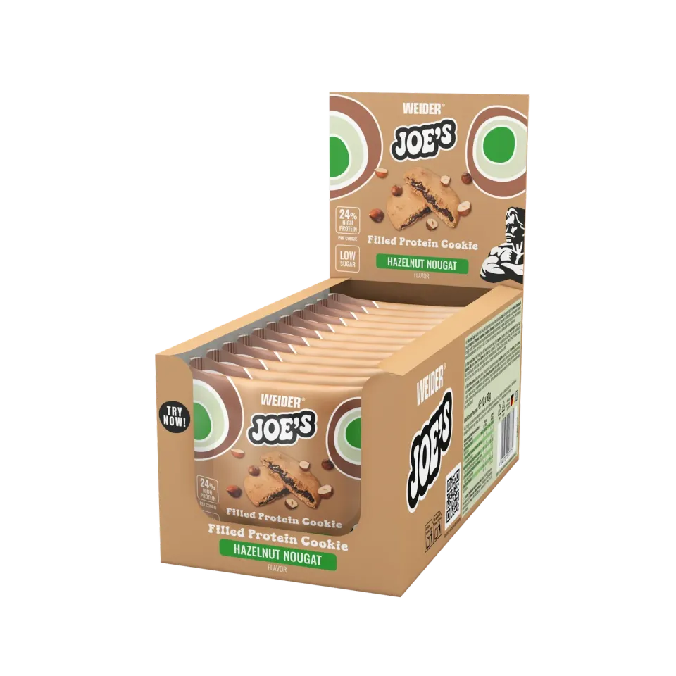 Weider Joe's Filled Protein Cookies Hazelnut-Nougat boîte 12