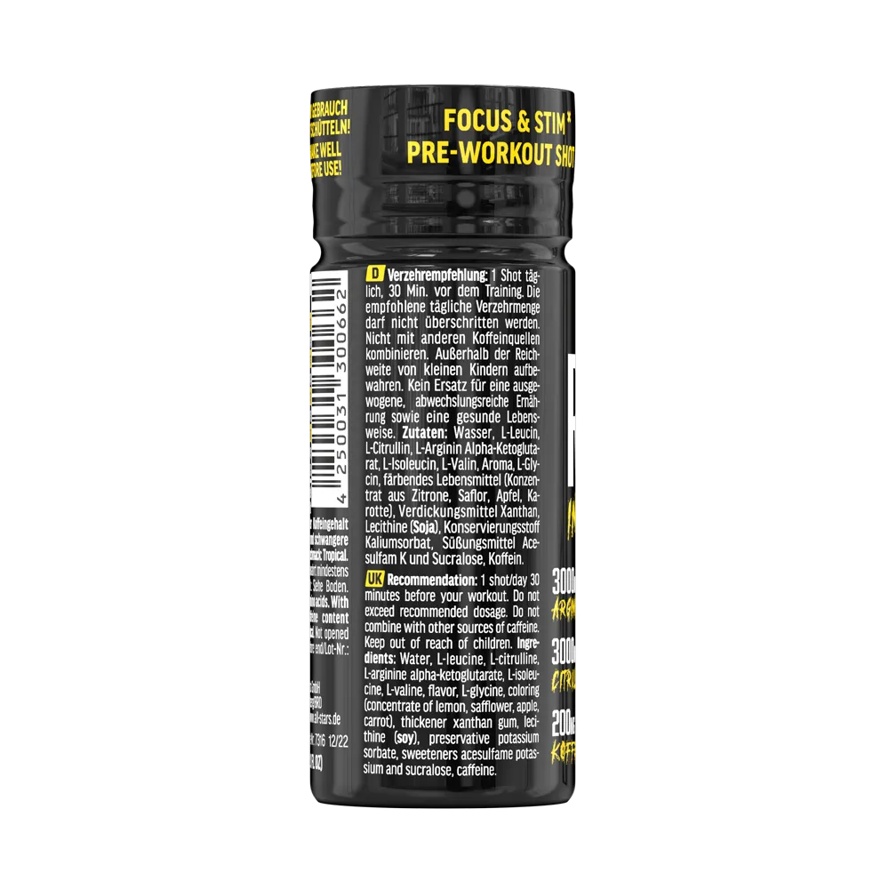 AllStars Intensity Booster Shot pré-workout Tropical 1 shot caféiné
