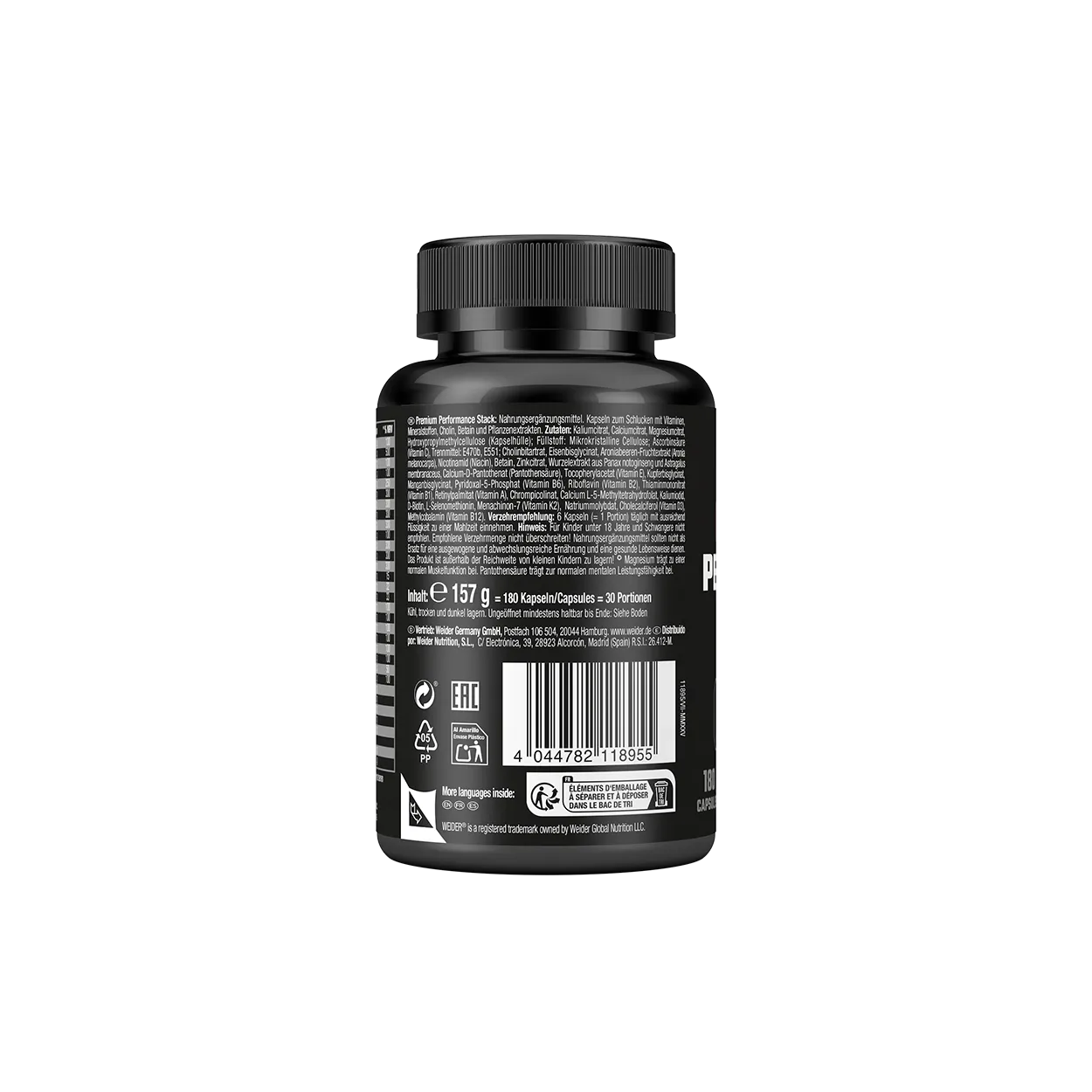 Weider Premium Performance Stack complément en micronutriments