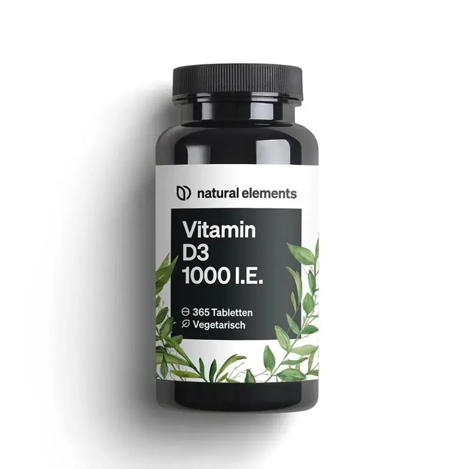 Natural Elements Vitamin D3 1000 I.E. comprimés 365 – mini format