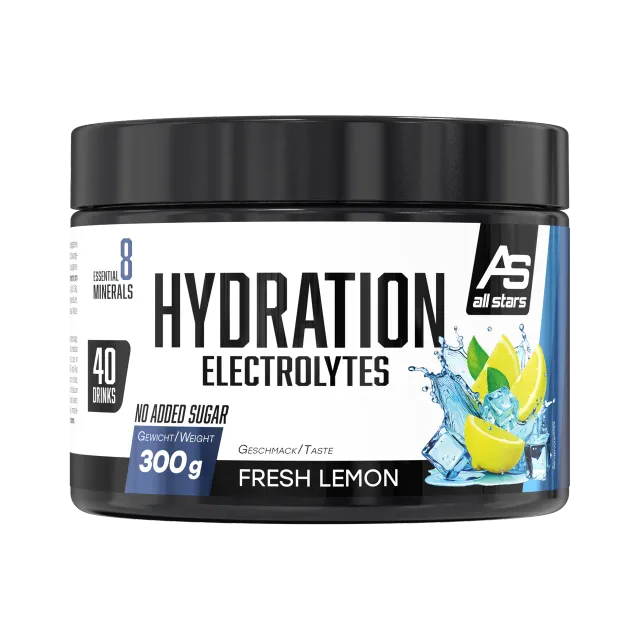 AllStars Hydration Electrolytes poudre 300 g citron sans sucre ajouté