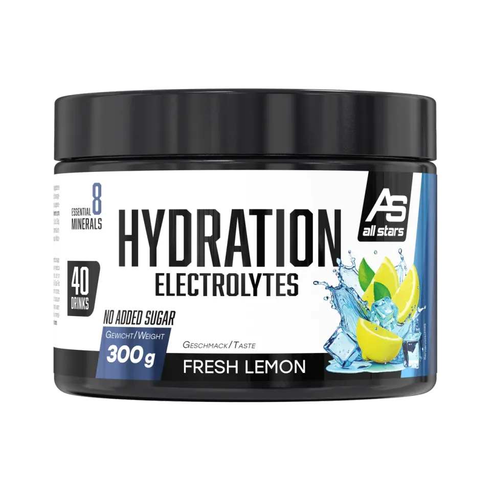 AllStars Hydration Electrolytes poudre 300 g citron sans sucre ajouté