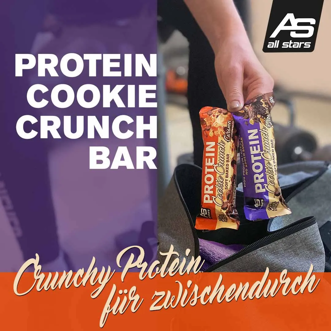 AllStars Protein Cookie Crunch Bar barre protéinée Brownie 18 pièces, peu sucrée