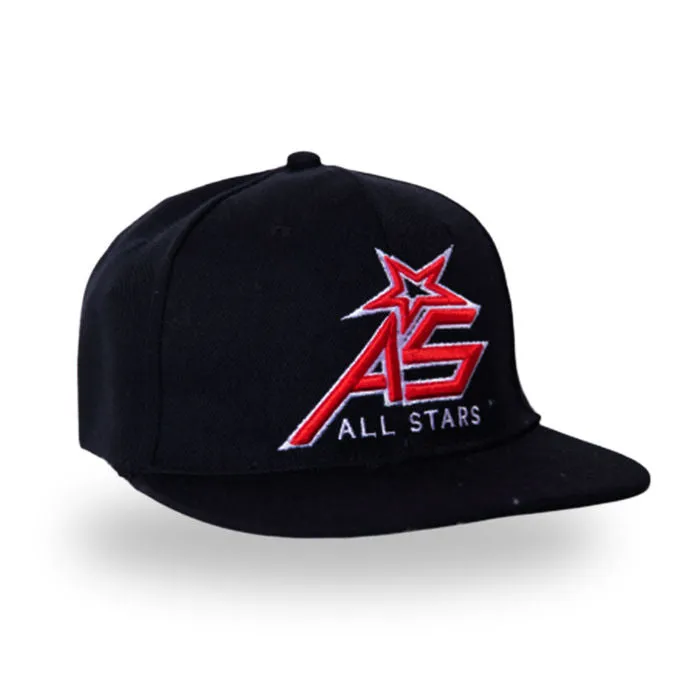 AllStars Cap casquette snapback noir blanc visière plate