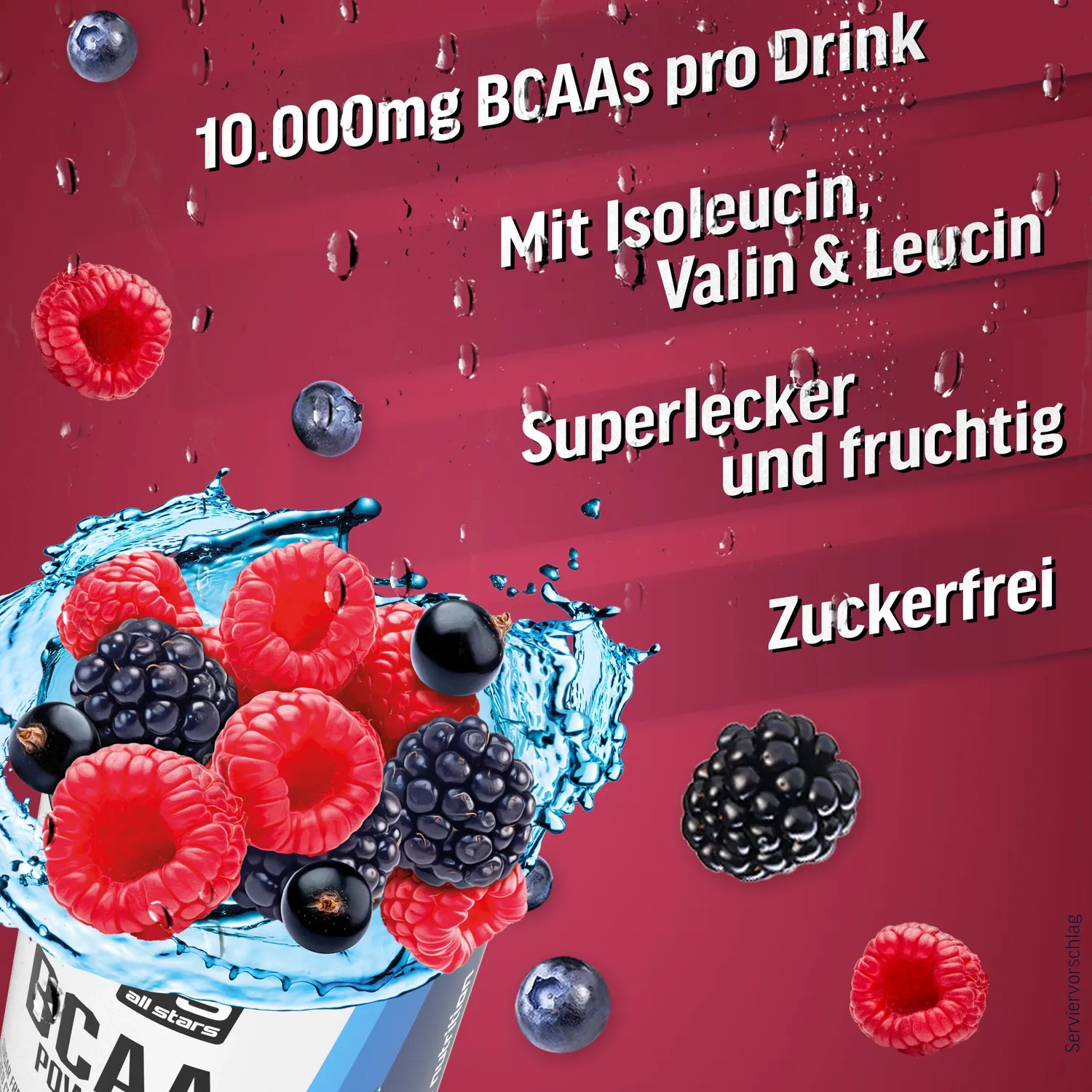 AllStars BCAA Powder poudre 420 g Berry Blast 10 g de BCAA